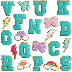 YH-EM-0001B Parches de Letras del Alfabeto <span class=keywords><strong>Inglés</strong></span> (26 Letras), Ecológicos, Adhesivos, Bordados en Chenilla, Termoadhesivos, Venta al Por Mayor - Product Image 3