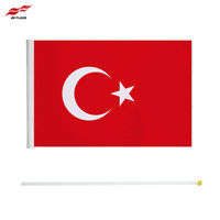 Prix promotionnel Turquie Main Agitant Drapeaux 60*90cm Turquie Polyester Drapeau En Gros