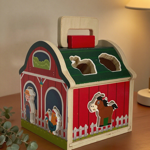 Juguetes de casa inteligente para niños de educación temprana figura de Animal de madera a juego para iluminación cognitiva juguetes educativos - Product Image 3
