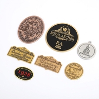 Étiquette en métal brossé doré personnalisée, logo en relief, plaque en aluminium pour flacon de parfum, emballage de luxe