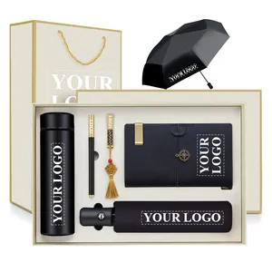 Caja de regalo para Notebook, conjunto de regalo de negocios con Banco de energía, logotipo de marca personalizado, regalo de promoción, 6 piezas
