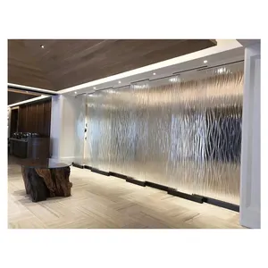 Hot Sale Decorative Clear Tempered Patterned Building Glass Hot Melt Glass For Commercial Building