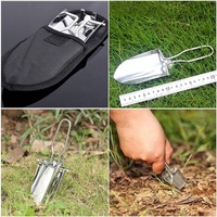 Mini paletta da campeggio pieghevole portatile per Backpacking, spatola da viaggio, resistente, in acciaio inossidabile, cazzuola da trekking con custodia per il trasporto