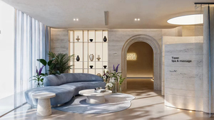 Modern Hair Salon Furniture with LED Lighting | Custom Luxury Beauty Hair Shop Interior Design & Fashion Spa Beauty Salon Decor - Product Image 6