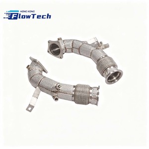 Tubería de Escape de Alta Calidad FlowTech SS304 con Protector Térmico para Audi R8 5.2L V10 2020+ - Product Image 6