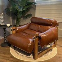 Luxus moderne Vintage Mid-Century Massivholz Sessel Lounge Chair Akzent Sofa Kombination Wohnzimmer Sofa Set Möbel