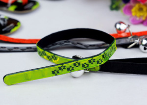 Collier réfléchissant pour animaux de compagnie avec clochette, collier pour chien et chat, accessoire de laisse en nylon, multicolore - Product Image 4
