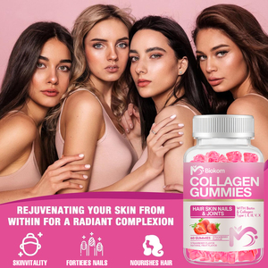 Etiqueta privada Cabello Multi Vitamina a C Gummy Biotin Collagen Keratin Gummies Suplemento para blanquear la piel y el crecimiento de las uñas del cabello - Product Image 5