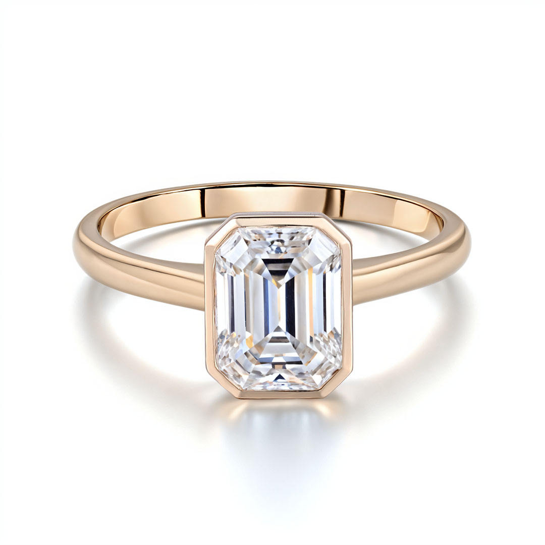 แหวนเพชรโมอิสซาไนต์ทองแท้ 14k