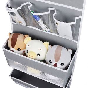 Organisateur suspendu pour porte, armoire de rangement pour bébé avec 4 grandes poches et 3 petites poches en PVC pour cosmétiques - Product Image 5