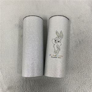 Gobelet isotherme 20 oz à surface rugueuse, effet pailleté, pour sublimation, avec poudre de paillettes - Product Image 4