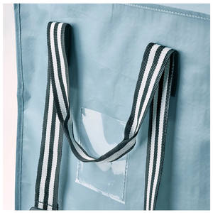Large zipper storage <b>bag</b> custom size heavy-duty <b>polypropylene</b> woven with adjustable travel handle - Product Image 2