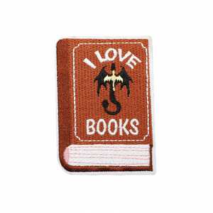 Parche Bordado Termoadhesivo de Dibujos Animados 'I Love Reading Dinosaur Book' para Ropa, Bolsas y Decoración - Product Image 5