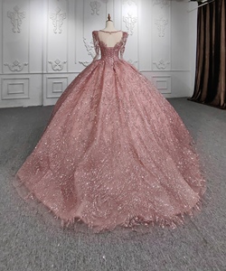 9962 Nouvelle robe de bal élégante et romantique personnalisée de luxe avec appliques, manches longues - Product Image 6