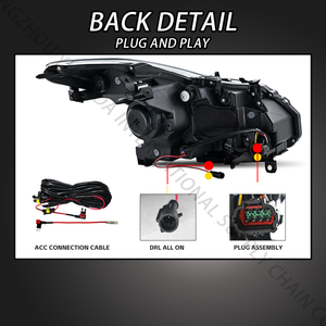Assemblage de phares LED automatiques SINDAR pour <span class=keywords><strong>Infiniti</strong></span> <span class=keywords><strong>G37</strong></span> coupé 2008-2013 Q60 coupé 2014-2015 uniquement pour les modèles cabriolet et coupé - Product Image 4