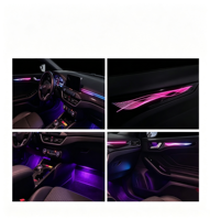 Kit d'éclairage d'ambiance intérieur pour Ford Focus 2019-2022 Glefon, 64 couleurs, contrôle par application, 12V 3-5W, Plug and Play, lampe d'ambiance