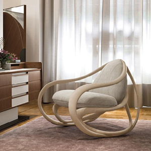 Sillón Mecedora de Diseño Italiano, Sofá Individual de Lujo Creativo, Mueble de Ocio para Sala de Estar de Villa - Product Image 2