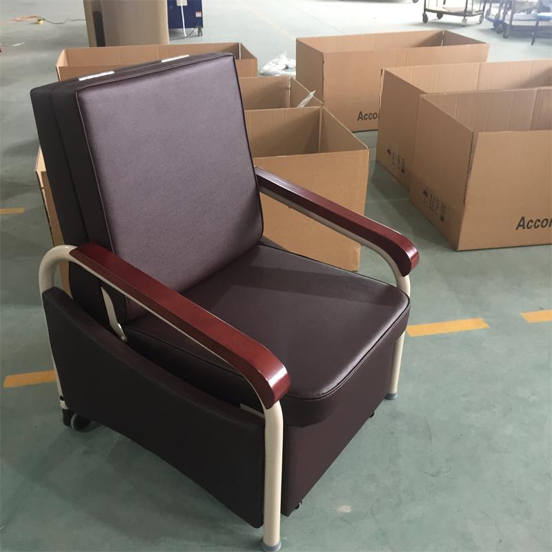 MN-PHY006  Hospital Medical Accompany Chair Patient Attendant Folding Nursing Chair Cum Bed