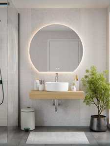 Touch Switch <b>Wall</b> Hanging Modern <b>LED</b> <b>Mirror</b> Online Technical Support Organic round shape <b>Mirror</b> With 2 Years Warranty - Product Image 5