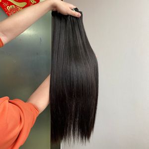 双拉伸头发延伸束，超级双拉伸直发，印度未加工双拉伸生柬埔寨头发 - Product Image 5