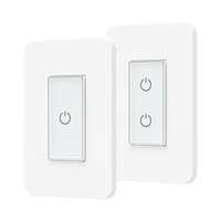 Sakelar dinding daya kontrol WiFi standar AS Amerika Serikat lampu WIFI rumah pintar sakelar sentuh nirkabel