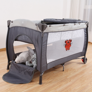 Chocchick 3 Tháng <span class=keywords><strong>Cot</strong></span> Bassinet Toddler Gấp Nhựa Playard Cạnh Giường Cũi Co Ngủ Nôi <span class=keywords><strong>Drop</strong></span> Side Bé Chơi Pen Giường - Product Image 1