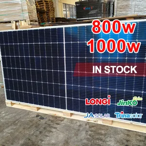 แผงเซลล์แสงอาทิตย์แบบ solarpv ขนาด550W 1000W 700 watt กรอบสีดำกระจกคู่ขนาด182มม. ระบบหลังคาแบบครึ่งเซลล์เทียร์1แผงโซลาร์เซลล์โมโน //