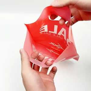 Vendita diretta della fabbrica riciclabile ldpe sacchetti di plastica con logo die cut bag