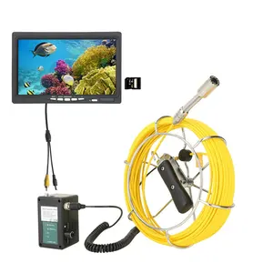 WiFi Wireless 7" Monitor 50M 512hz Transmitter Built-in Camera Pipe Sewer Drain Inspection System Kit DVR IP68 22MM HD 1000TVL