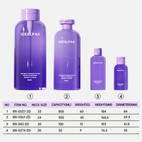 Bouteille Cylindrique en Plastique PET de 50 ml à Pression Directe d'Usine avec Bouchon Flip Top pour Après-Shampoing et Shampoing, Faible MOQ