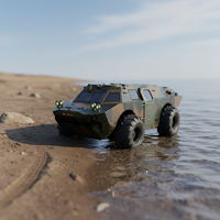 Nouveau véhicule blindé amphibie RC haute vitesse - Camion militaire tout-terrain étanche 2.4G pour garçons