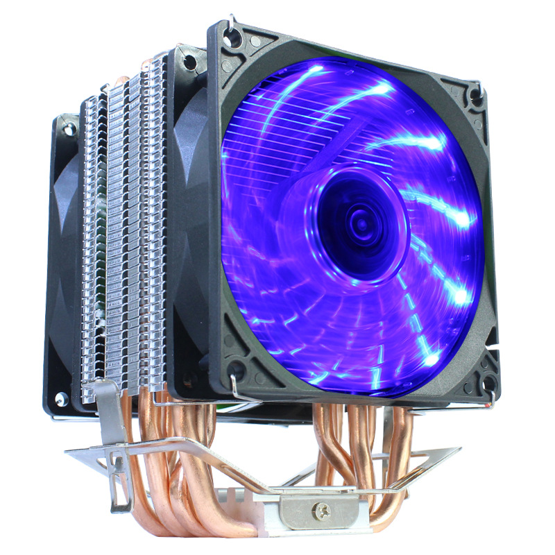 (619)3 wire dual fan blue light