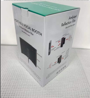 GPUB M117 Microphone de studio portable pour cabine vocale Bouclier d'isolation sonore en métal avec filtre d'enregistrement et de réflexion Microphone