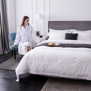 Cina fabbrica puro cotone <span class=keywords><strong>hotel</strong></span> lenzuola copripiumino, copertura lenzuolo, materasso di protezione e set di biancheria da letto - Product Image 2