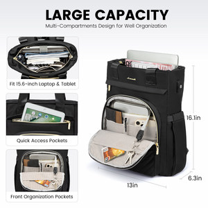 Zaini da <span class=keywords><strong>Donna</strong></span> di Lusso LOVEVOOK all'Ingrosso Borse Firmate da Ragazza per Scuola Viaggio Lavoro <span class=keywords><strong>Zaino</strong></span> Porta PC da 15.6 17 Pollici - Product Image 2