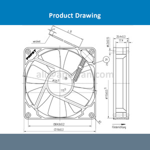 Ventilador Axial de CC de 24 V, 119x119x38 mm, ebm-papst 4414F/39, Ventilador de Refrigeración para Equipos Industriales y Servidores - Product Image 4