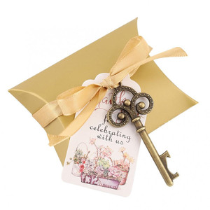 Cadeau de mariage cadeau de porte pour boîte indienne boîte à bonbons en forme de pilier avec ouvre-porte en forme de clé pour mariage - Product Image 1