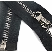 Dents dorées Fermeture éclair Vente en gros Mode personnalisée Métal Extrémité ouverte Séparation Zipper Tape Logo pour vêtements
