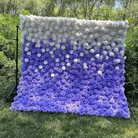 Décoration de route de mariage, mur de fleurs en soie, mur de fleurs roses, fond de mariage, haute qualité