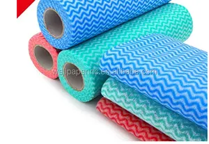 Disposable Cleaning Towel 2 Rolls /100pcs Paper Towels Multipurpose Fabric OTP Nonwovens Non-Woven Kitchen Disposable Cleaning