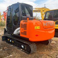Mini-excavatrice Hitachi 60 6 TON d'occasion, d'origine japonaise, matériel d'occasion, Chine, poids opérationnel de 5 T, moteur Hitachi, mini-excavatrice