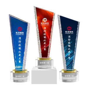 โรงงานเจ้อเจียงขายส่งถ้วยรางวัลดีไซน์ใหม่ แกะสลักโลโก้ด้วยเลเซอร์ตามสั่ง ถ้วยรางวัลคริสตัลแก้วสำหรับเกียรติยศและของขวัญ - Product Image 4