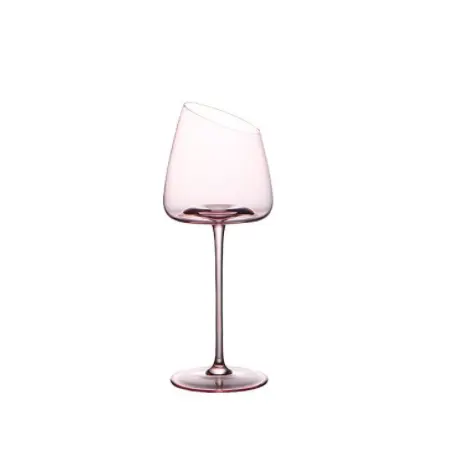レイモンド鉛フリークリスタル赤ワインカップボルドースモールサイズ350mlゴブレットダイアゴナルピンク