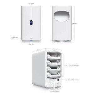 Ubiquiti UNAS-4-W/B NAS de escritorio de 4 bahías 2.5GbE con RAID y caché NVMe UniFi Drive UNAS 4 NAS de escritorio Ubiquiti UNAS-4-W/B W1203 - Product Image 2