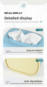 Medium-to-large Matte-finish Curved Tissue Box Custom-made PP Plastic Modern Minimalist Design; Branded Logos for Corporate - Product Image 3