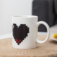Tasse en porcelaine créative, Mug fantaisie, Tasse magique à changement de couleur selon la température (motif hibou), Fabrication de tasses personnalisables avec logo, Vente en gros
