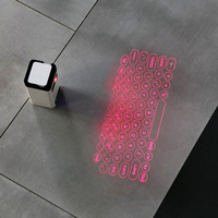 Nouvelle Banque d'alimentation multifonction R8 avec projection sans fil et mini clavier laser virtuel avec support
