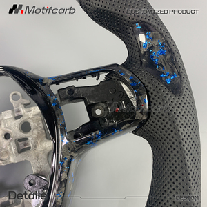 Volant personnalisé en fibre de carbone forgée bleue pour Honda Civic Si Accord Type-R FL5 CR-V 11e génération 2022-2026 - Product Image 4
