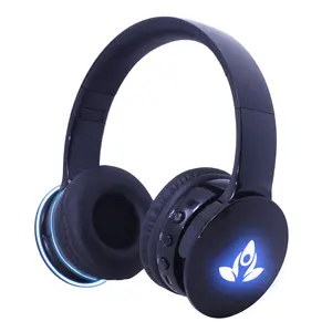 Wireless earphones headphone led display gaming headset speaker driver broadcasting stations around the world