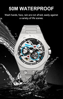 Montre mécanique automatique de luxe pour homme en acier inoxydable de haute qualité, design personnalisé, mode, affaires, lumineuse, édition limitée